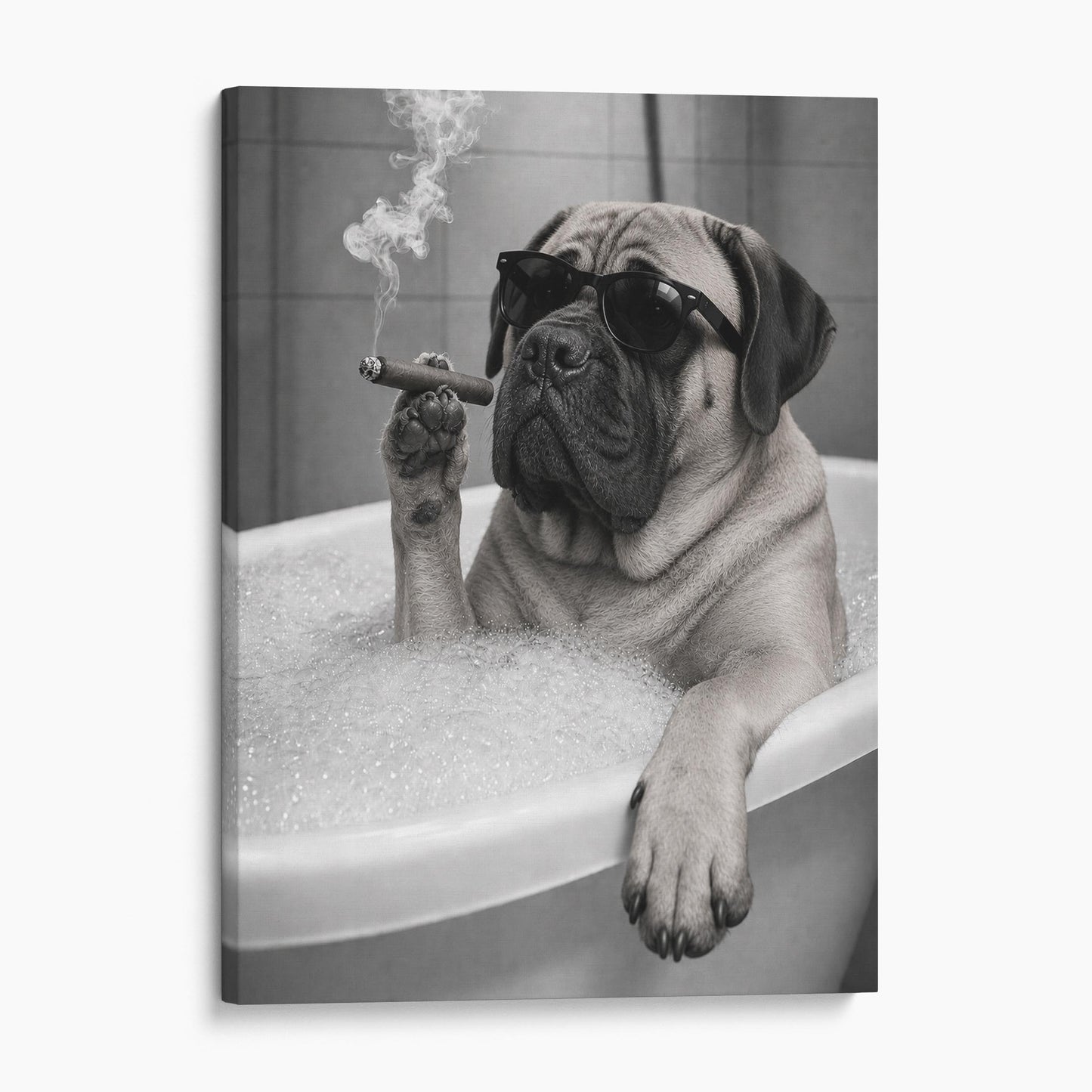 Mastiff Dog Bathtub Cigar