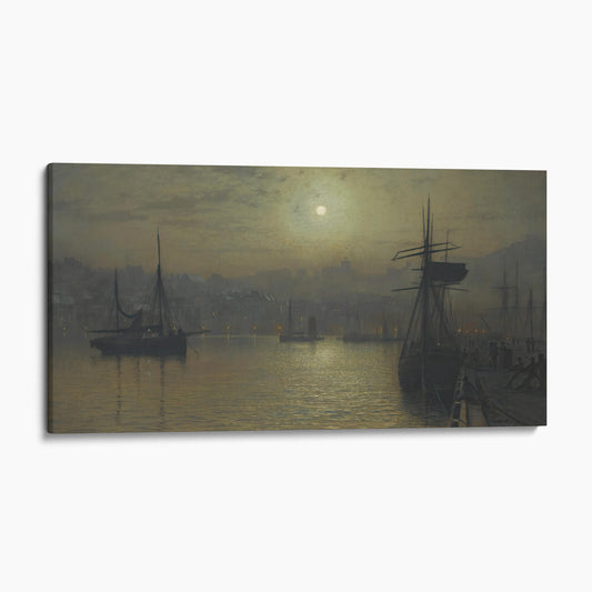 Old Scarborough, Full Moon, High Water (1879) - John Atkinson Grimshaw