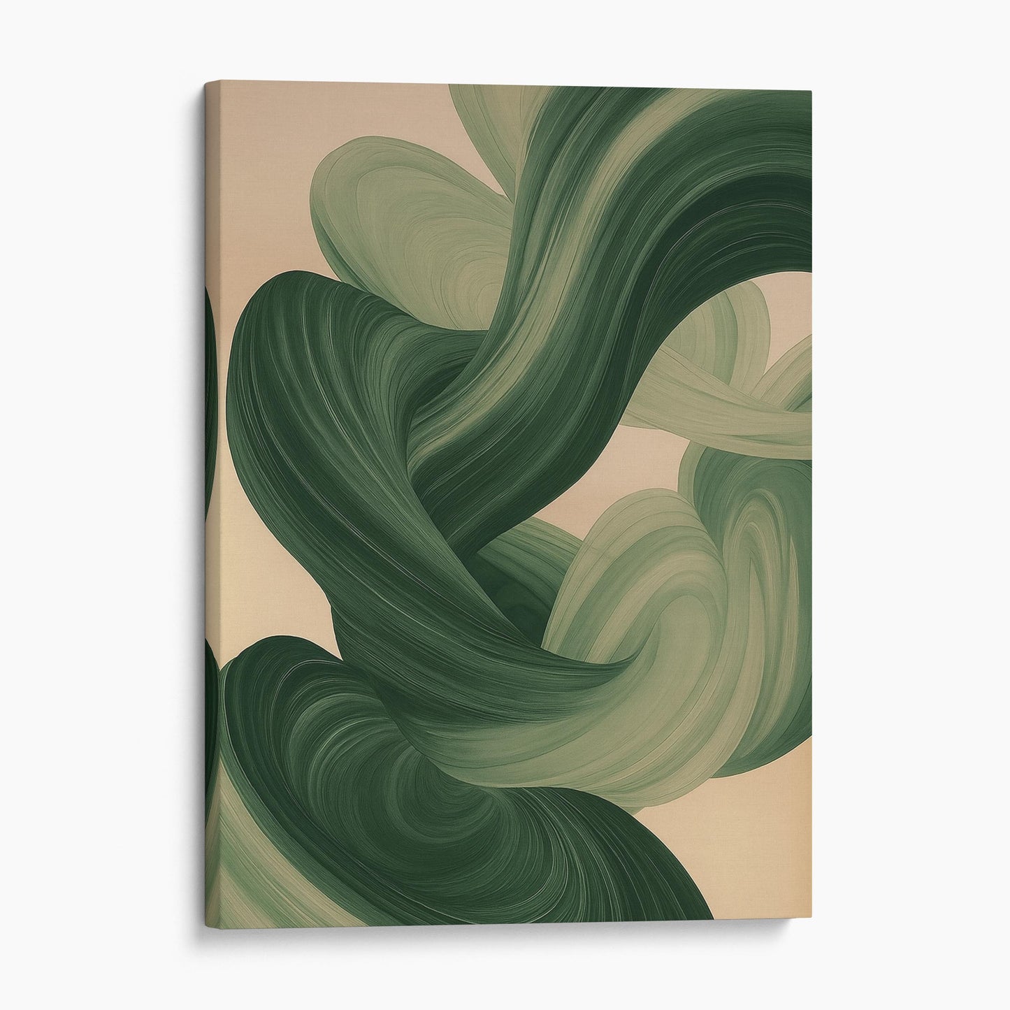 Green Swirls Abstract
