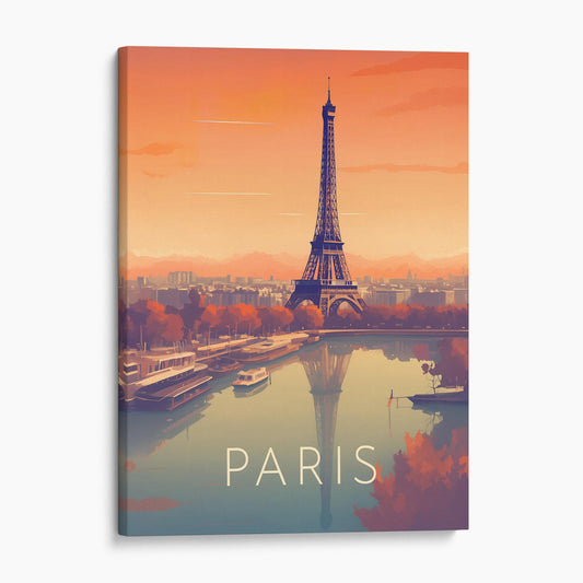 Paris France Vintage Travel Poster