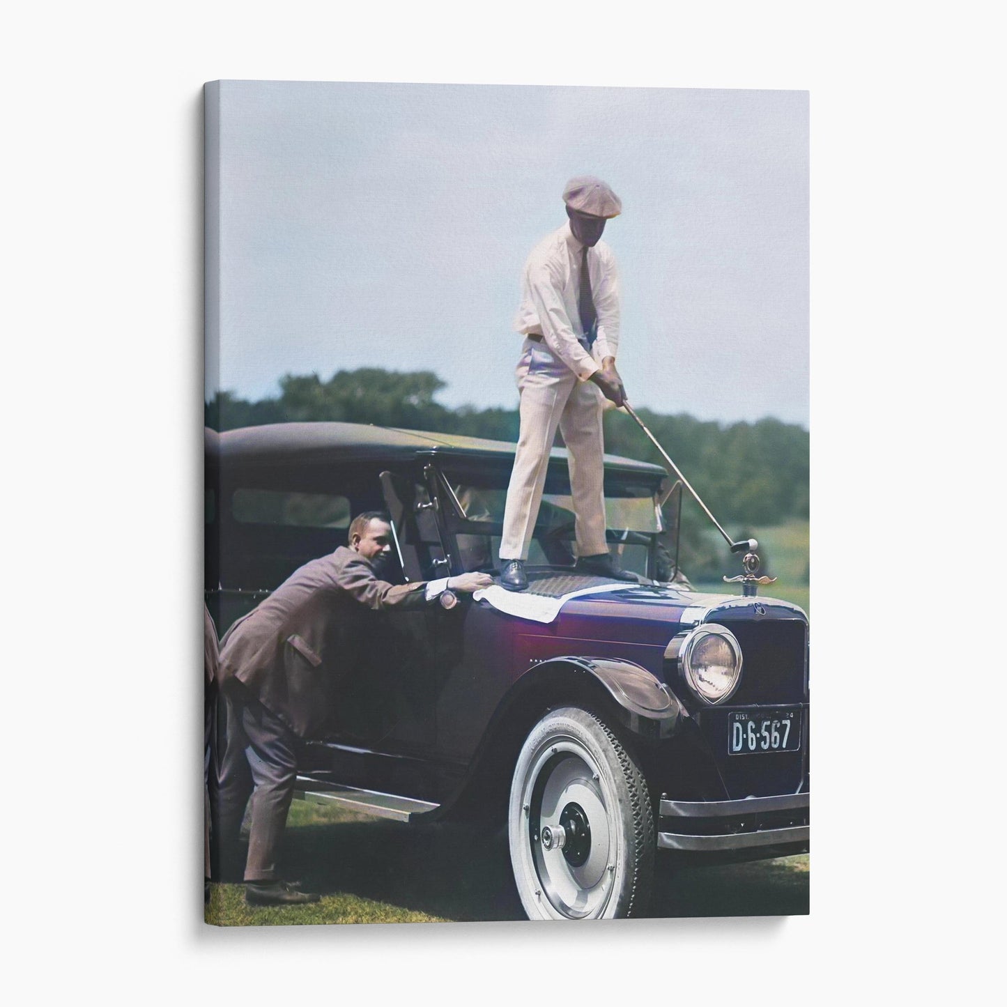 Golfing On Top Of A Car