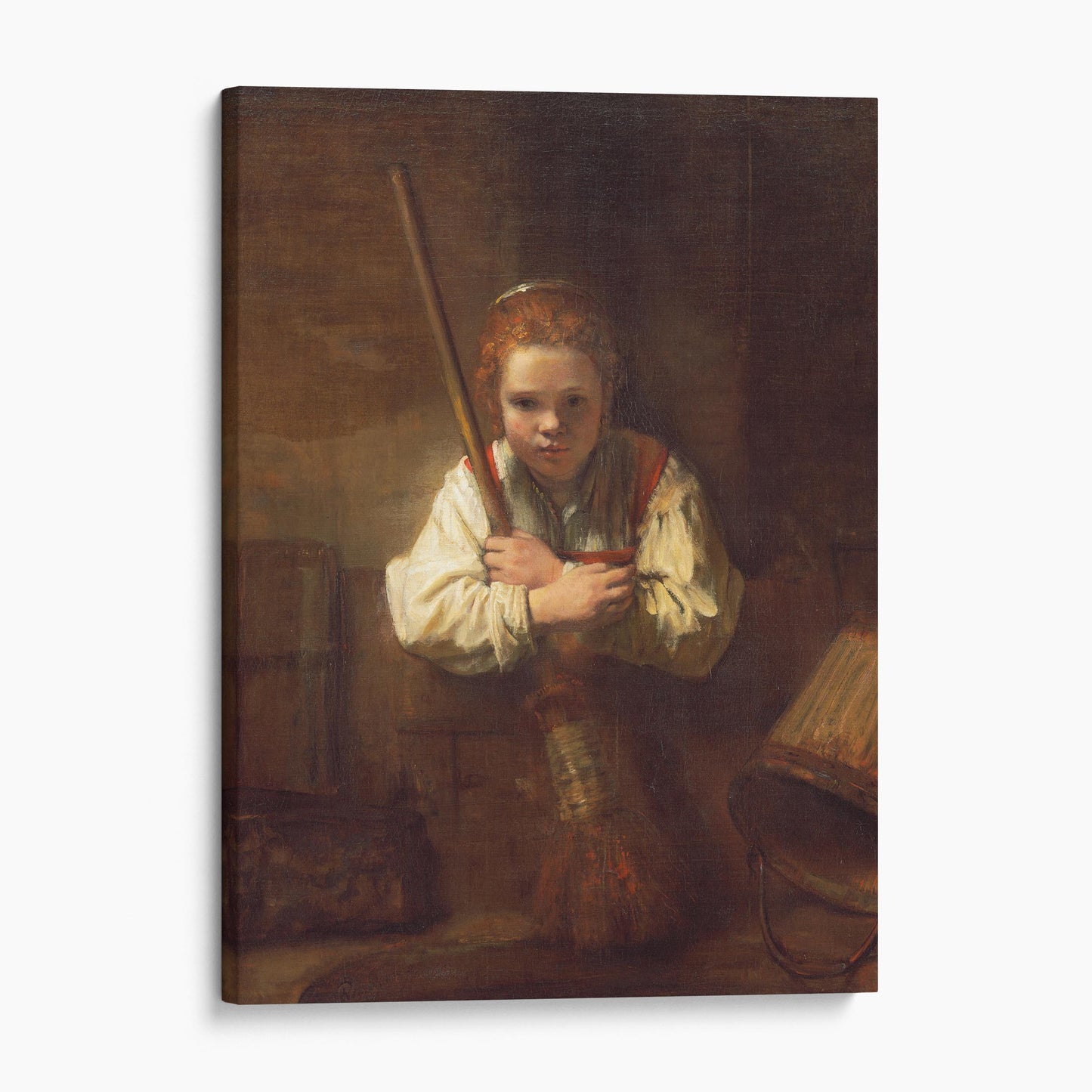 A Girl with a Broom, by Rembrandt