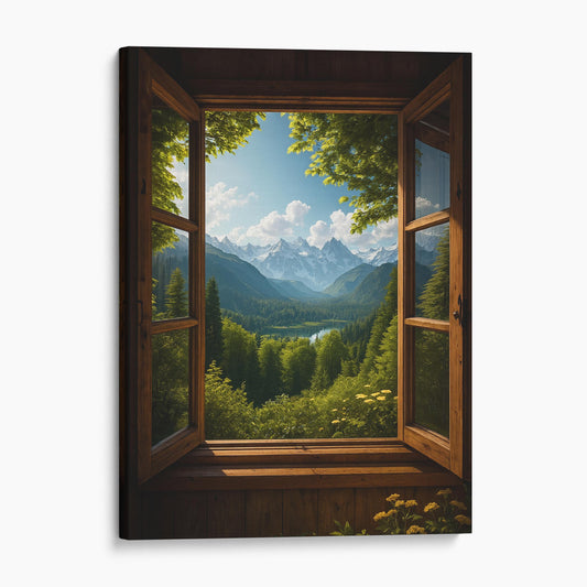 Open Window To The Mountains