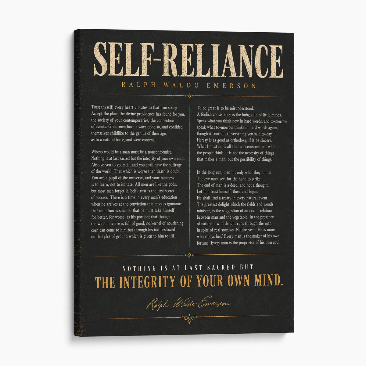 Self-Reliance - Ralph Waldo Emerson