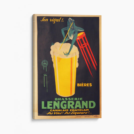 Brasserie Lengrand Frog Vintage Beer Ad
