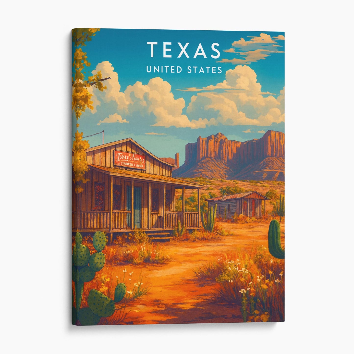 Texas Vintage Travel Poster