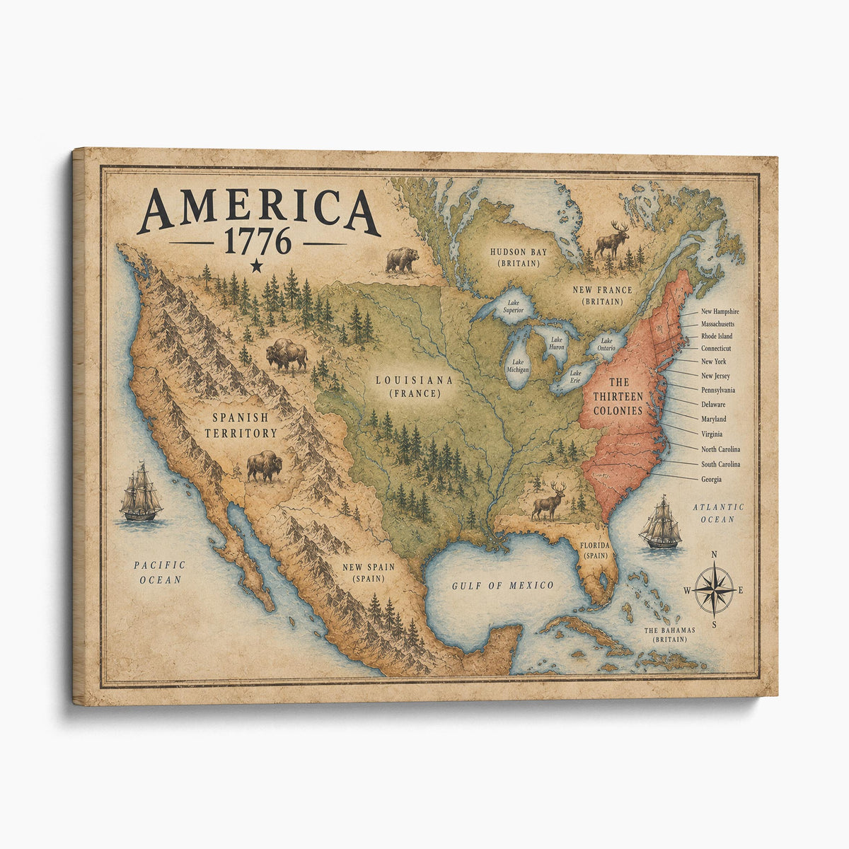 Map of America 1776
