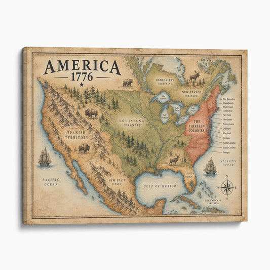 Map of America 1776