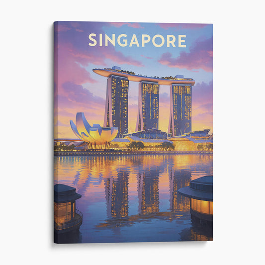 Singapore Vintage Travel Poster