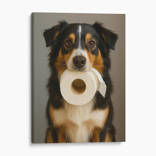 Miniature American Shepherd Dog Toilet Paper