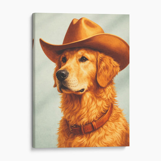 Golden Retriever Dog Cowboy