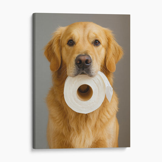 Golden Retriever Dog Toilet Paper