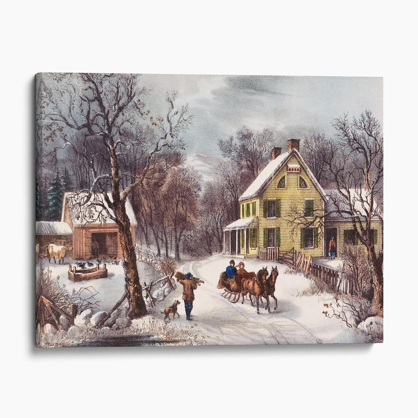 American Homestead Winter by Currier & Ives