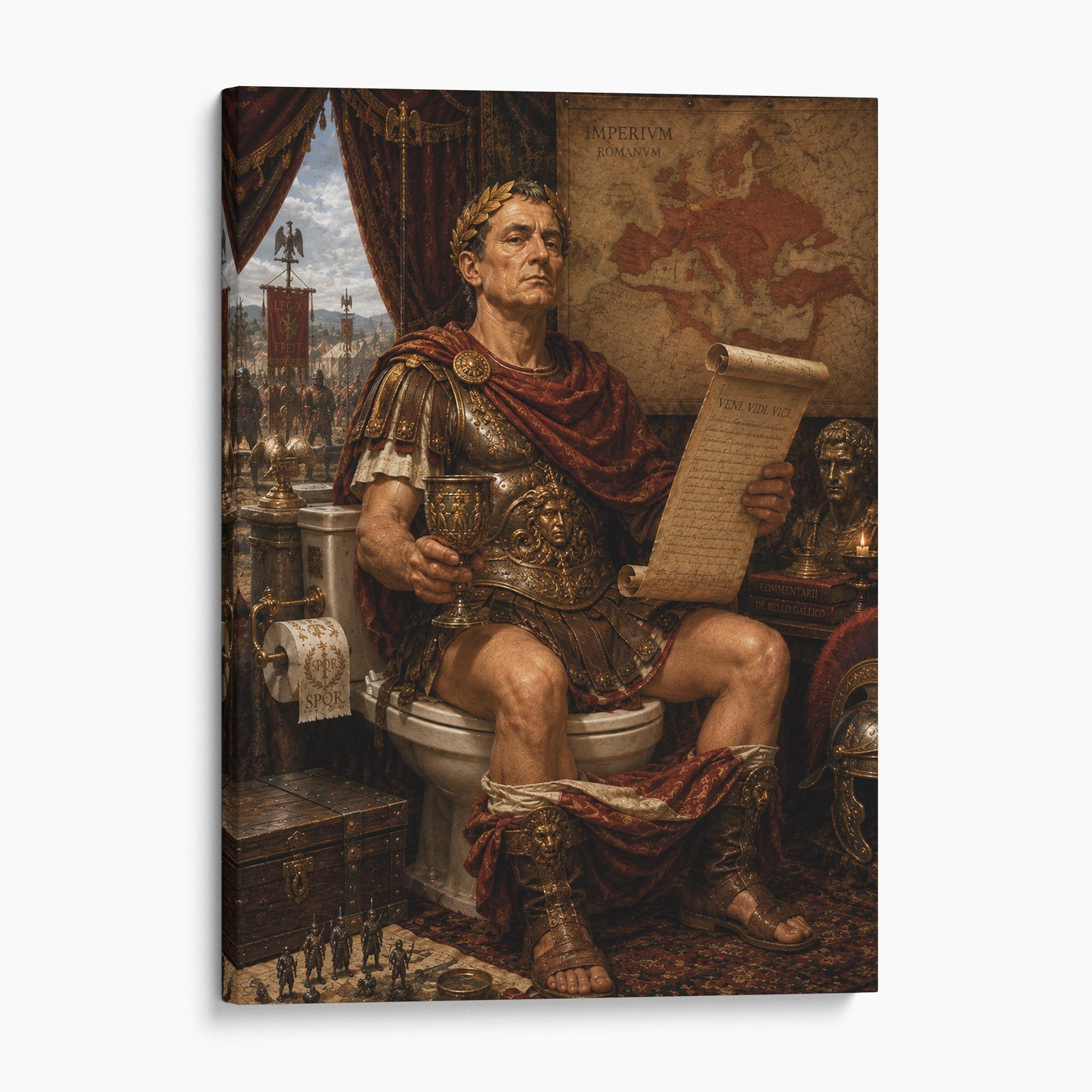 Julius Caesar On The Toilet