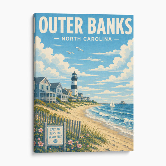 Outer Banks North Carolina Travel Poster