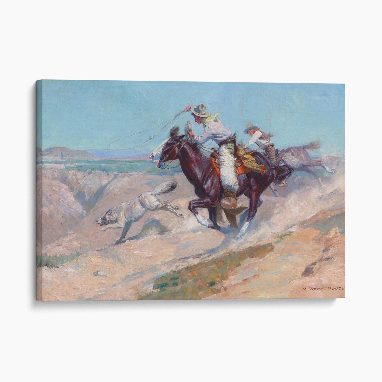 Roping A Wolf - W Herbert Dunton
