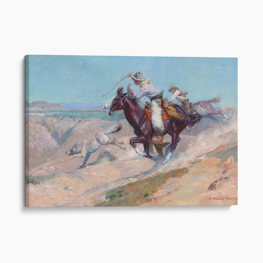 Roping A Wolf - W Herbert Dunton
