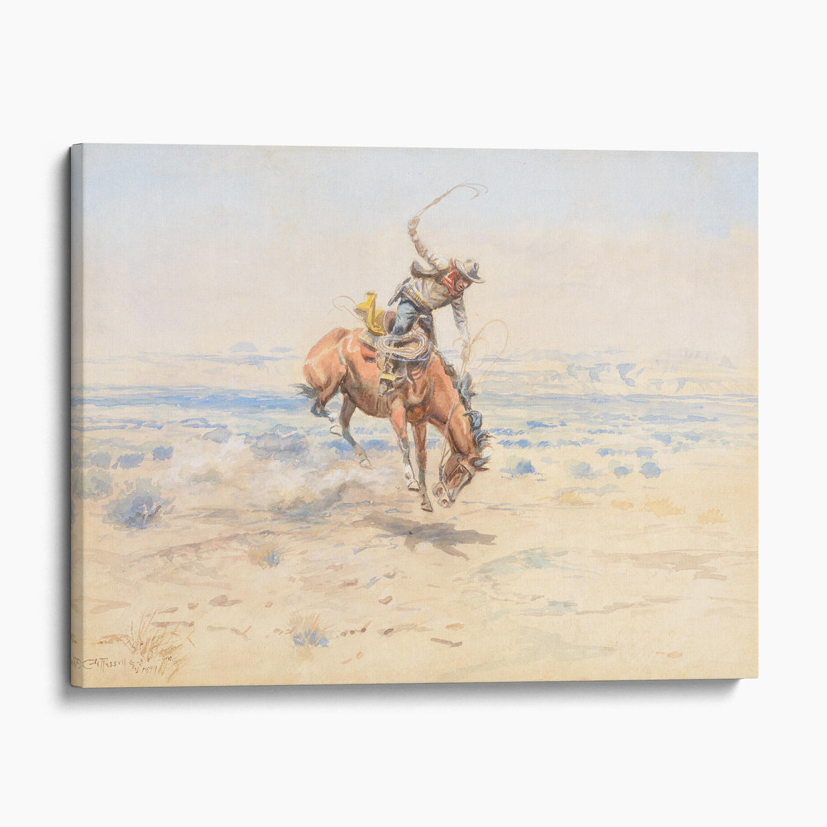 Bucking Bronc (1899) - Charles M Russell