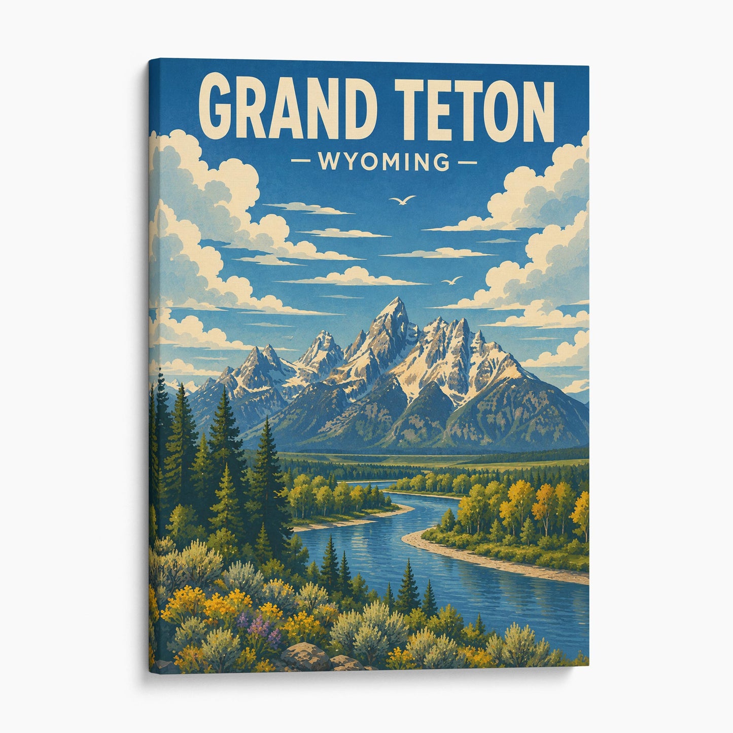 Grand Teton Wyoming Travel Poster