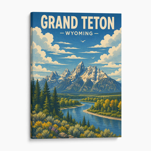 Grand Teton Wyoming Travel Poster