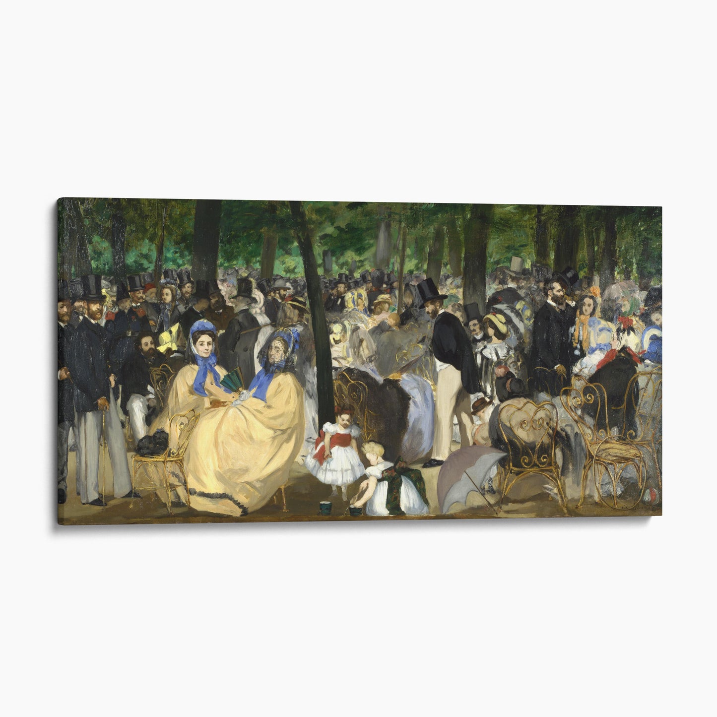Music in the Tuileries (1862) by by Édouard Manet