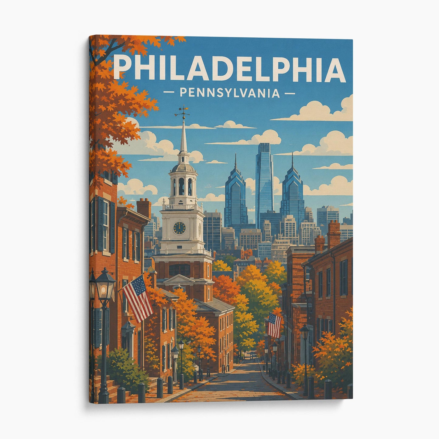 Philadelphia Pennsylvania Vintage Travel Poster