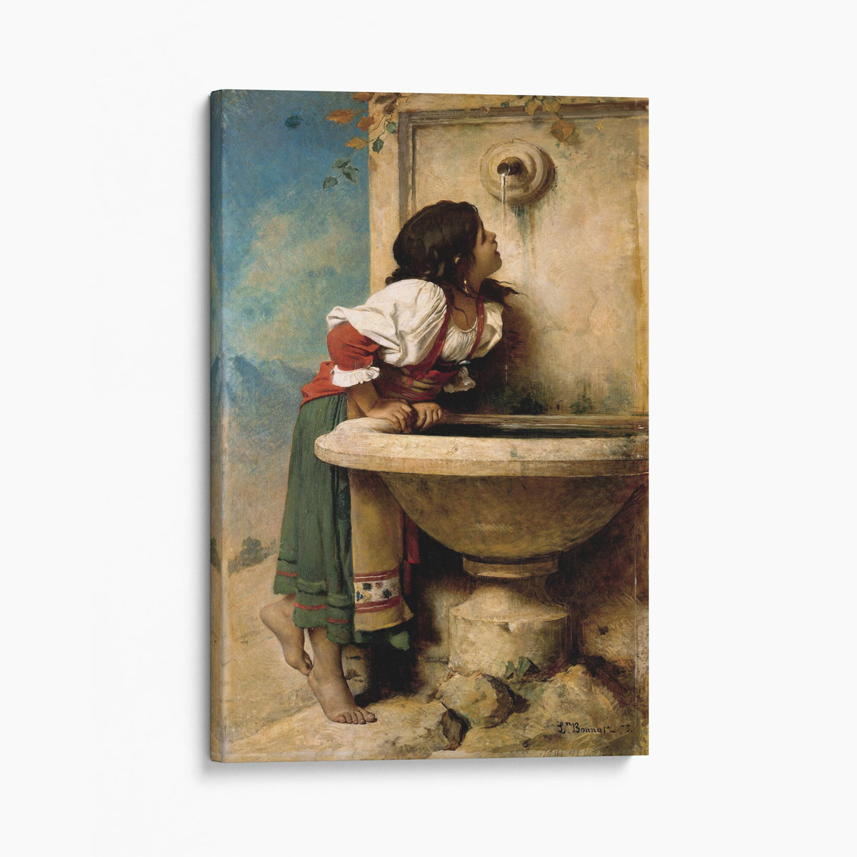 Roman Girl at a Fountain - Léon Bonnat