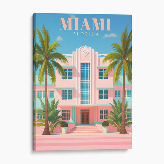 Miami Florida Vintage Travel Poster