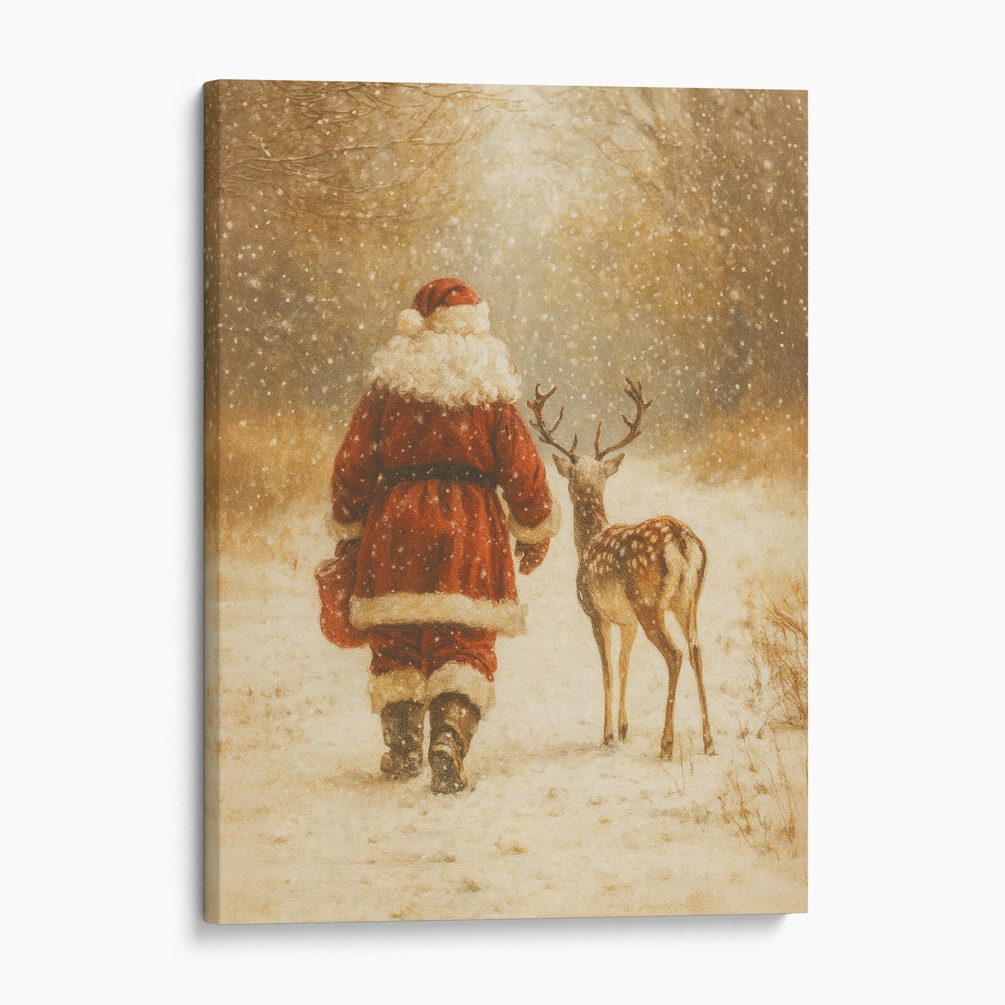 Santa Claus With Reindeer