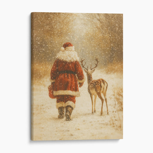 Santa Claus With Reindeer