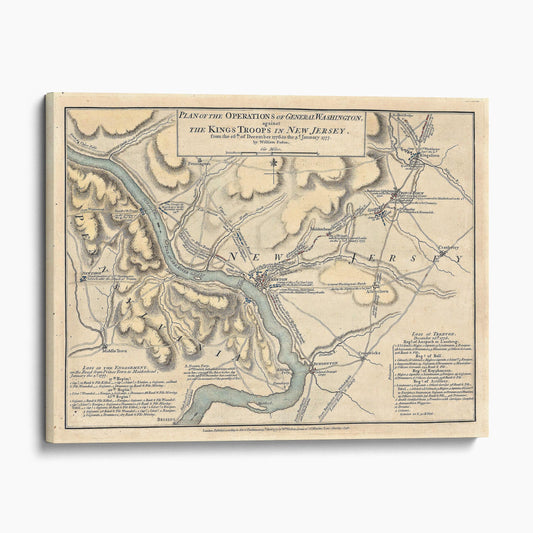 Washington's Crossing Delaware River Map