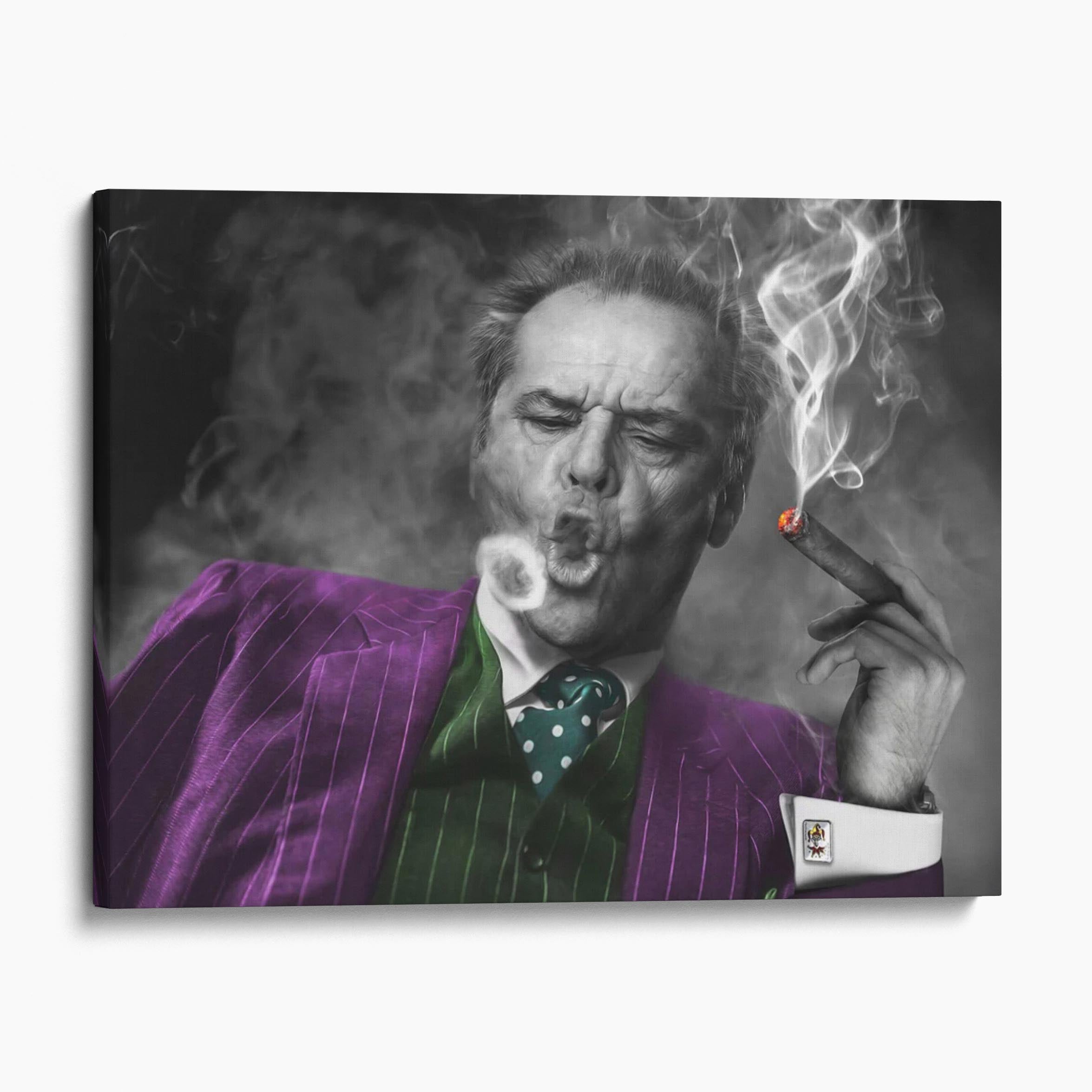 Jack Nicholson As The Joker Smoking A Cigar Canvas Wall Art Prints ...