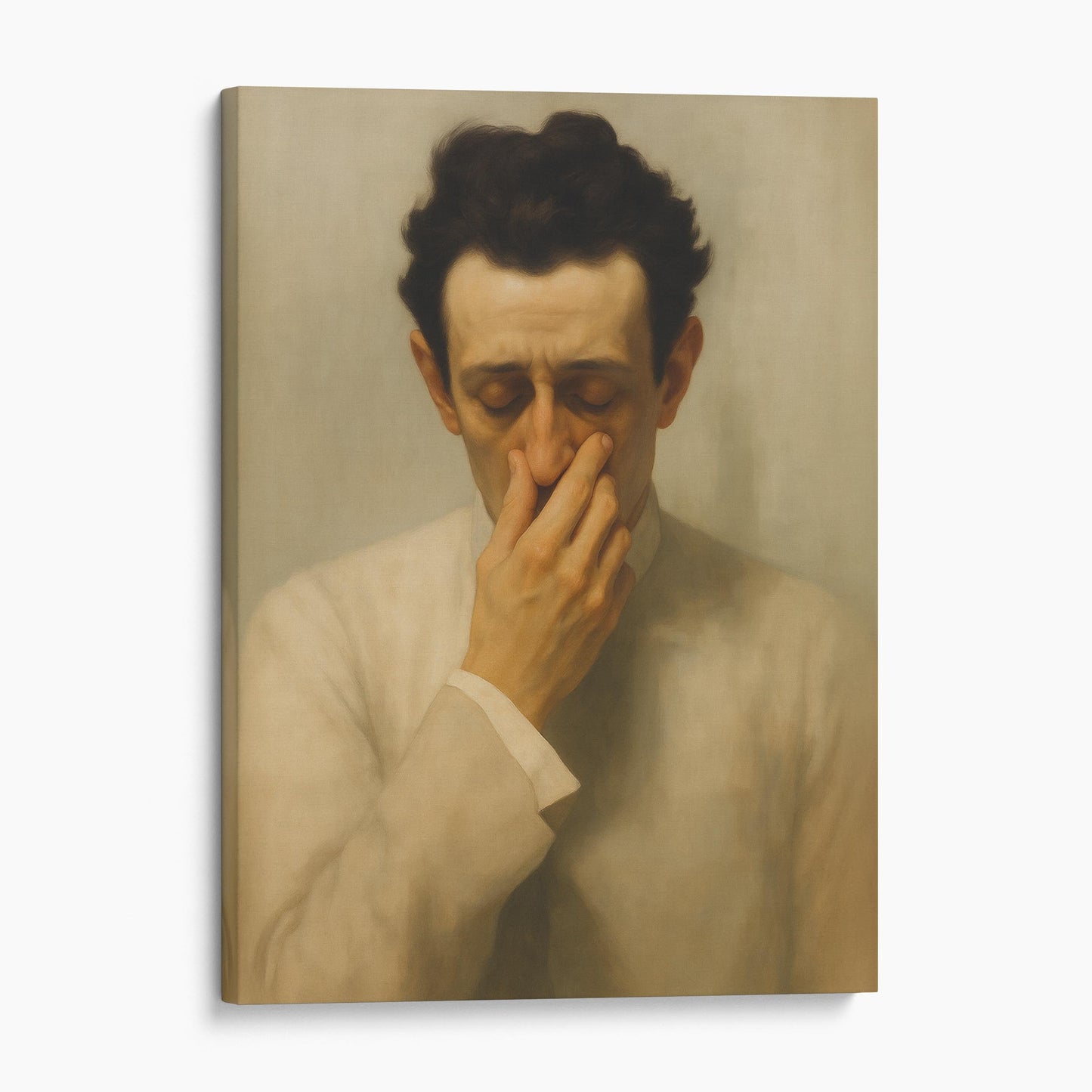 Man Plugging His Nose
