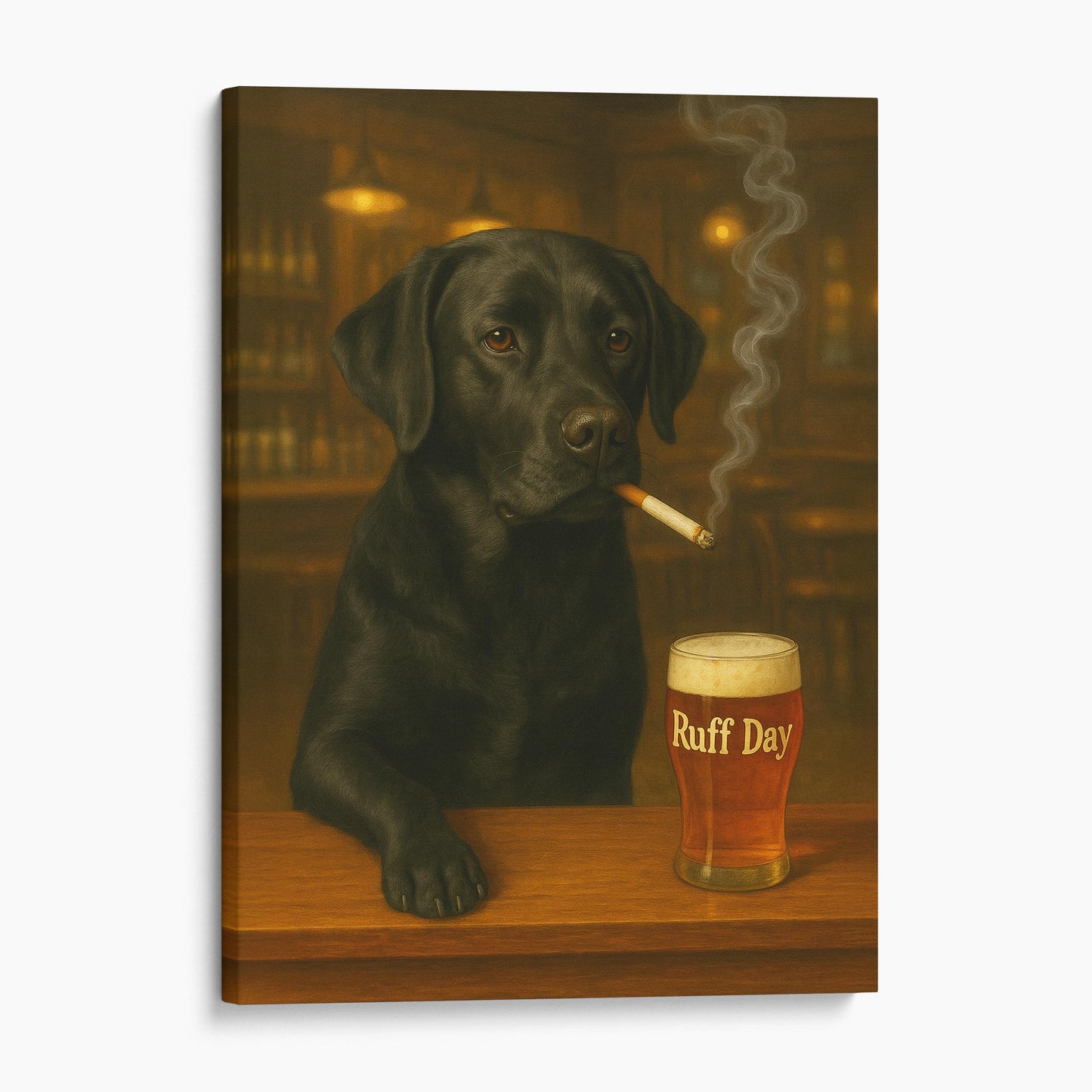 Black Labrador Dog Ruff Day