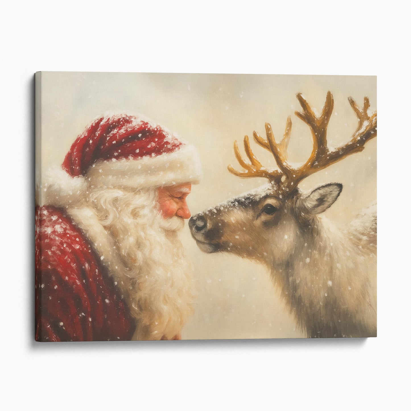 Santa Claus And Reindeer