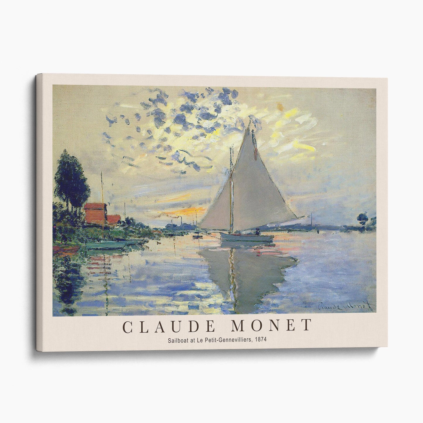 Claude Monet - Sailboat at Le Petit-Gennevilliers