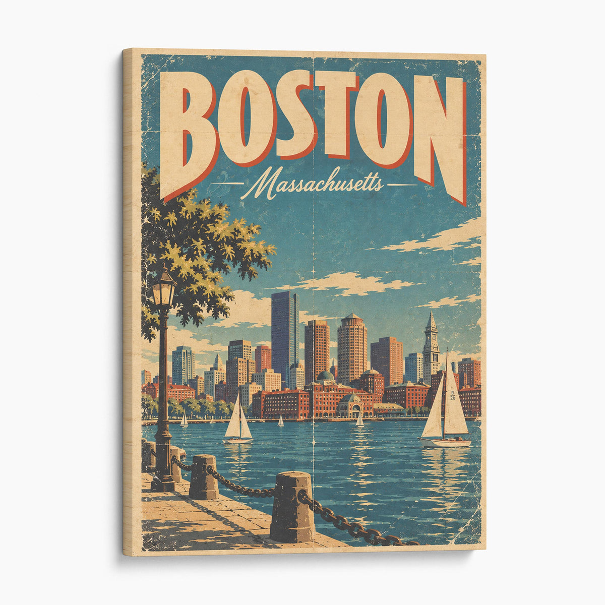 Boston Vintage Travel Poster