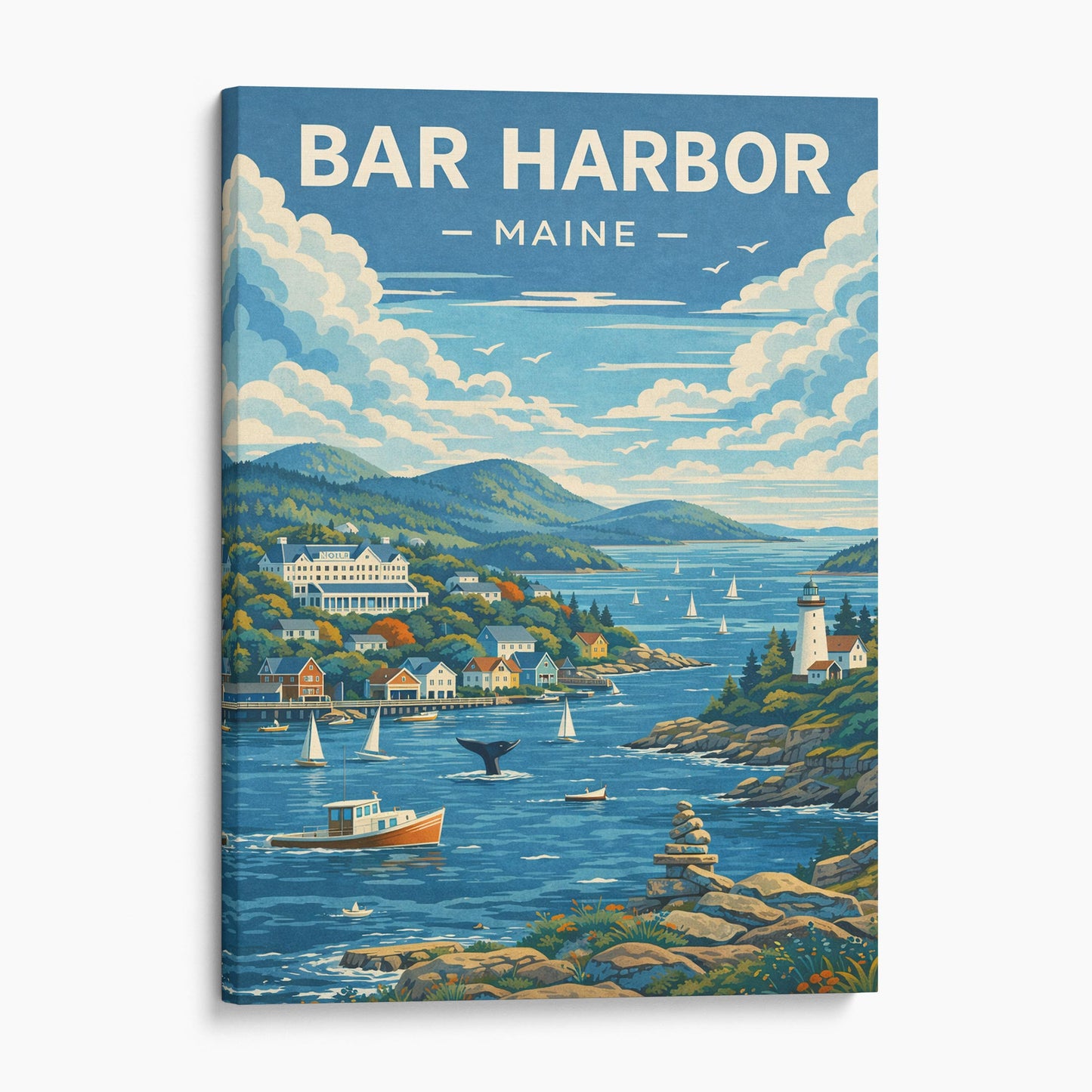 Bar Harbor Maine Travel Poster