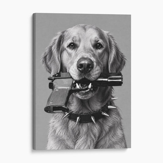 Golden Retriever Gun In Mouth