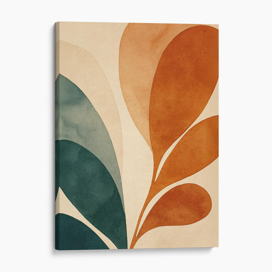 Orange And Green Botanicals Mid Century