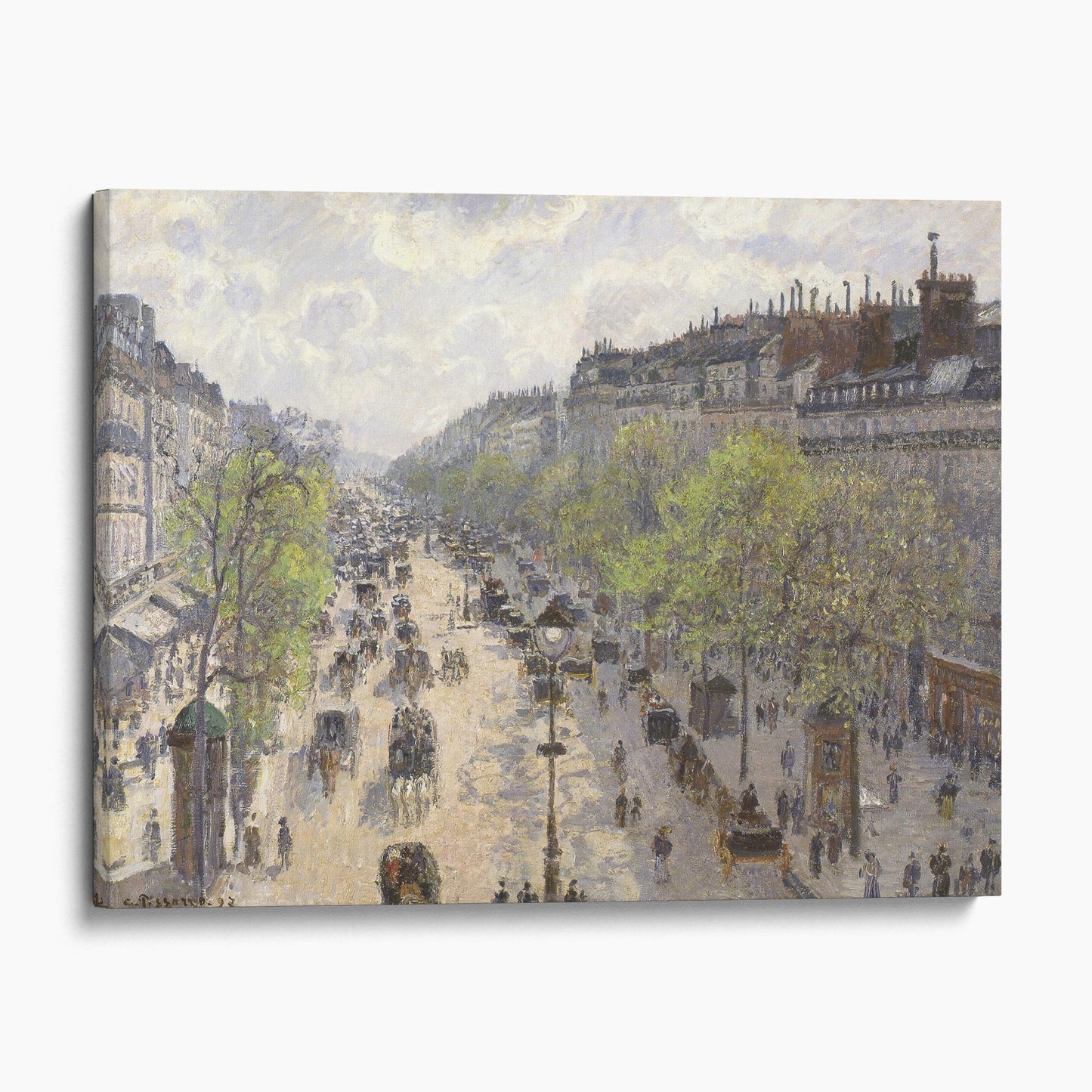 Boulevard Montmartre, Spring by Camille Pissarro