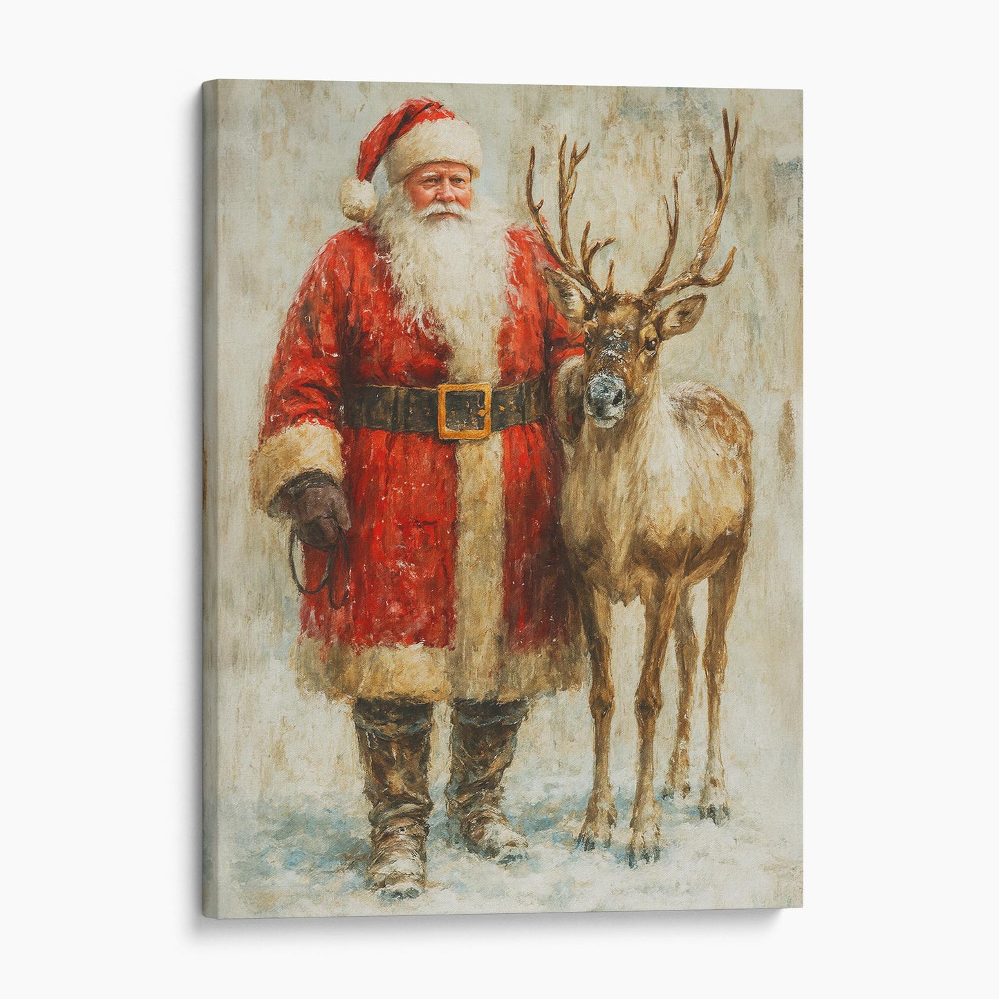 Santa Claus With Reindeer