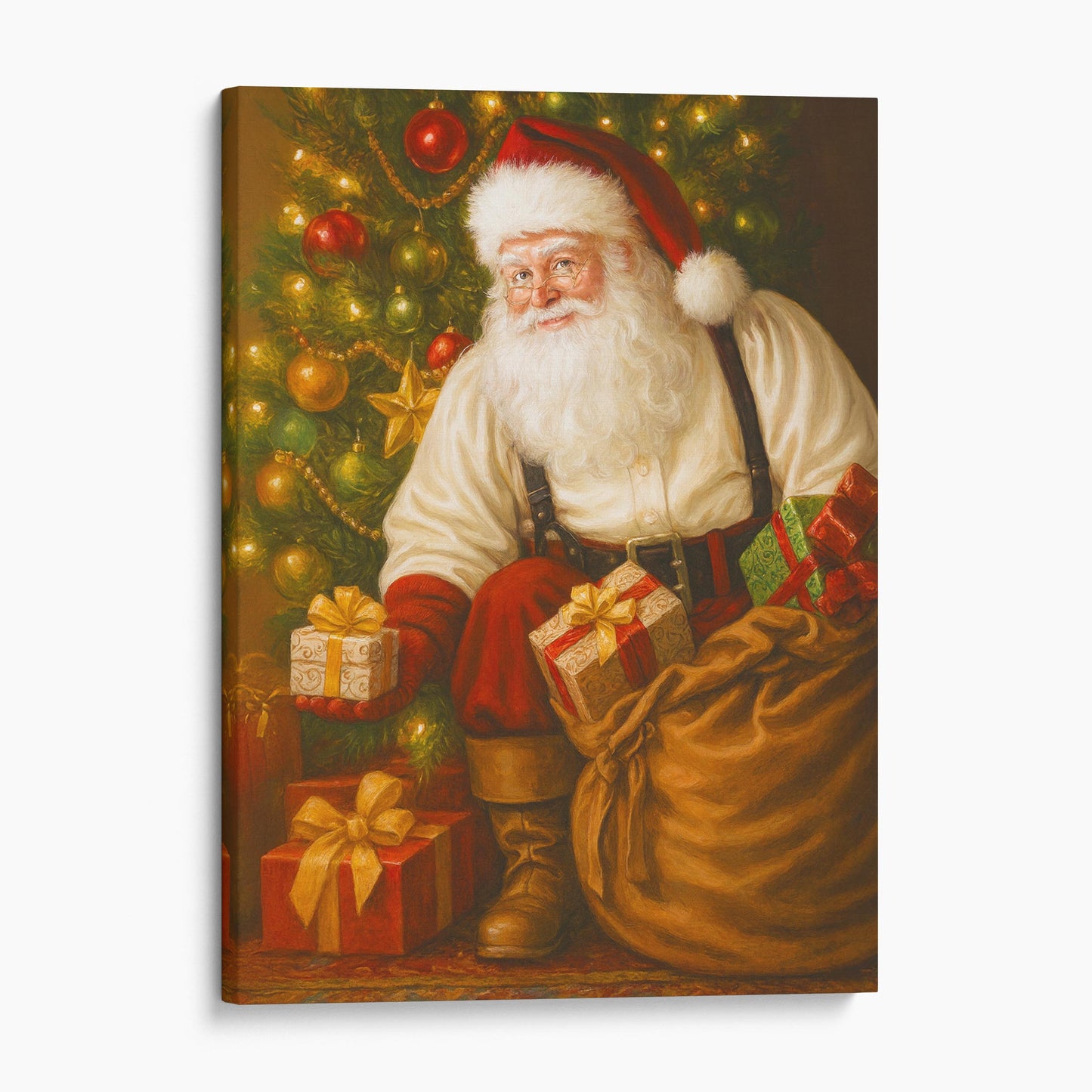 Santa Claus Delivering Presents