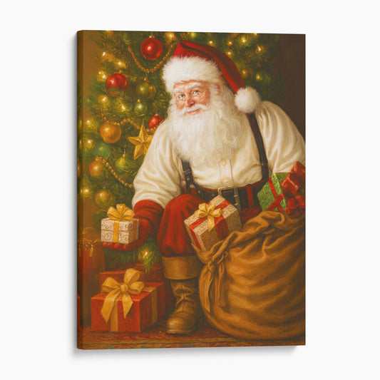 Santa Claus Delivering Presents