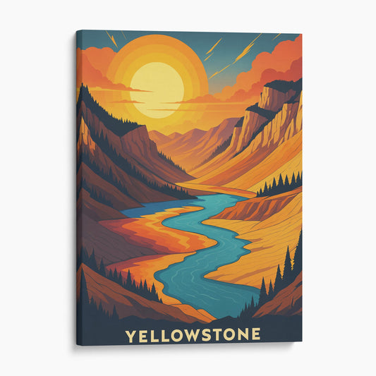 Yellowstone National Park Travel Poster