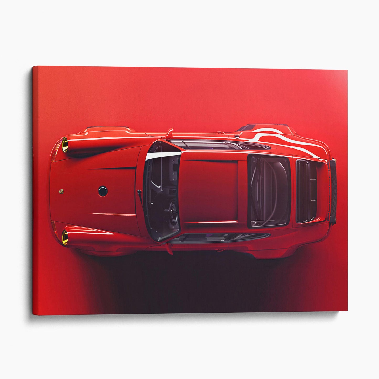 Red Porsche Top View