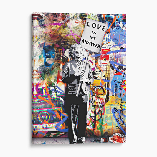 Love Is The Answer Einstein Sign Banksy