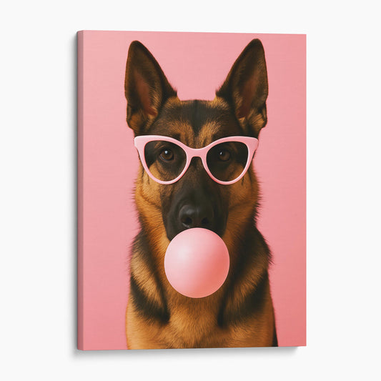German Shepherd Dog Pink Bubble Gum Sunglasses