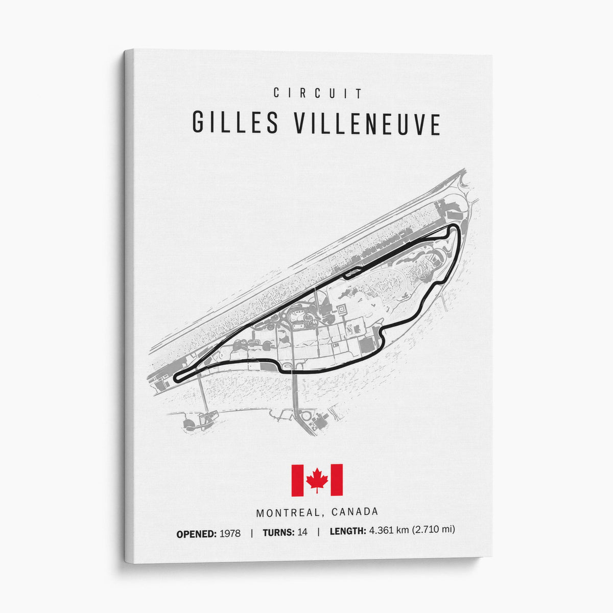 Montreal Canada Grand Prix Race Track Map