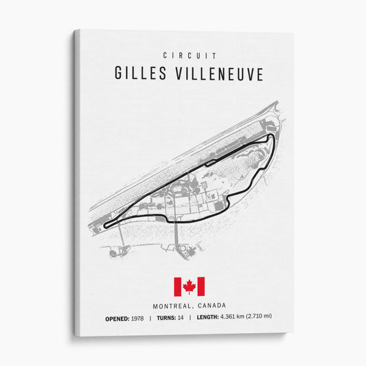 Montreal Canada Grand Prix Race Track Map
